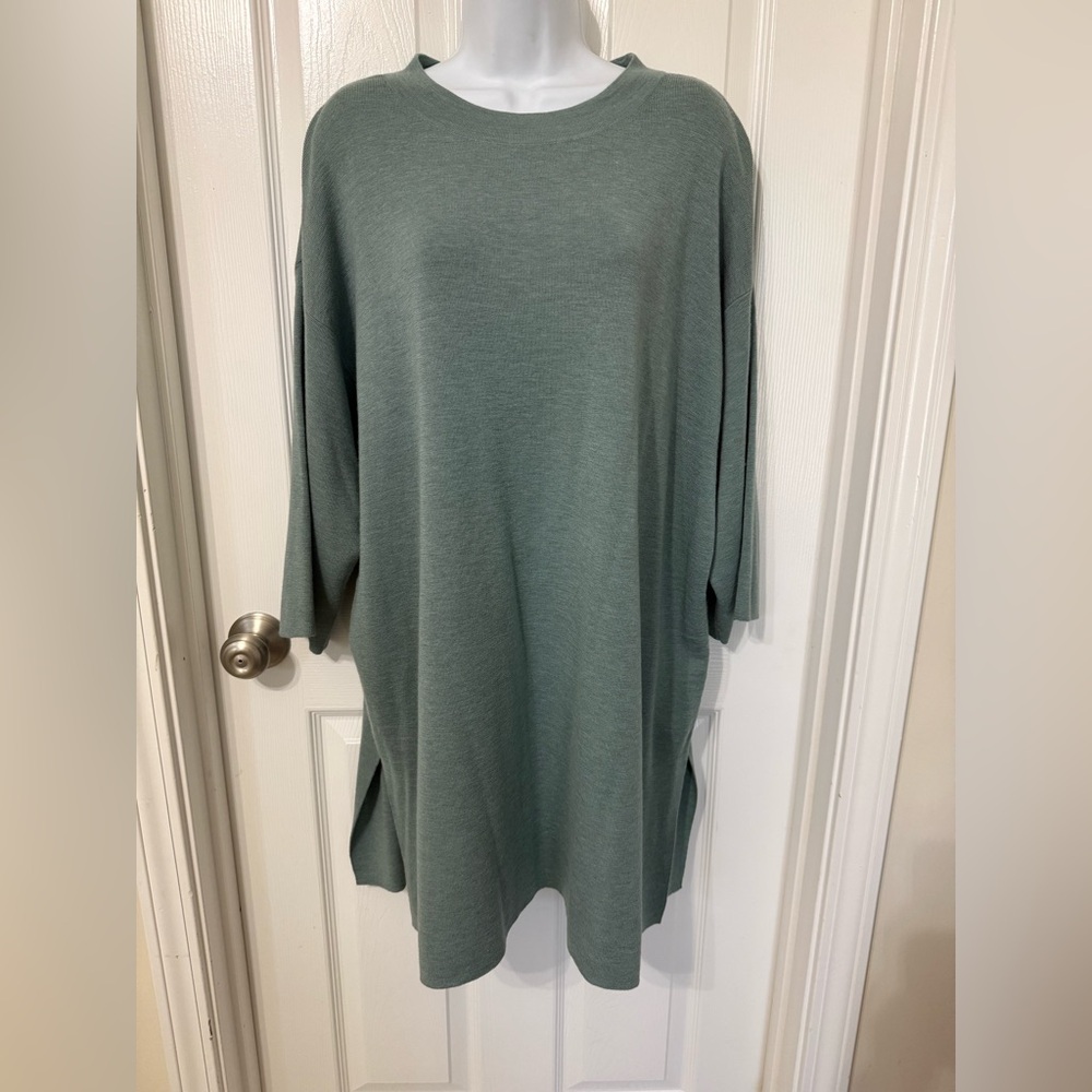 NWT Eileen Fisher Sage Green Tunic Sweater $298
